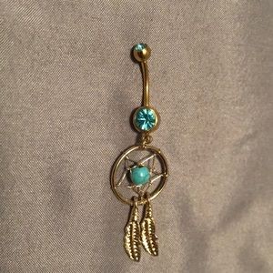 Dream catcher belly button ring